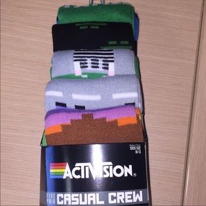 🐝🐝BNWT Activision 5 pr vintage game men’s socks
